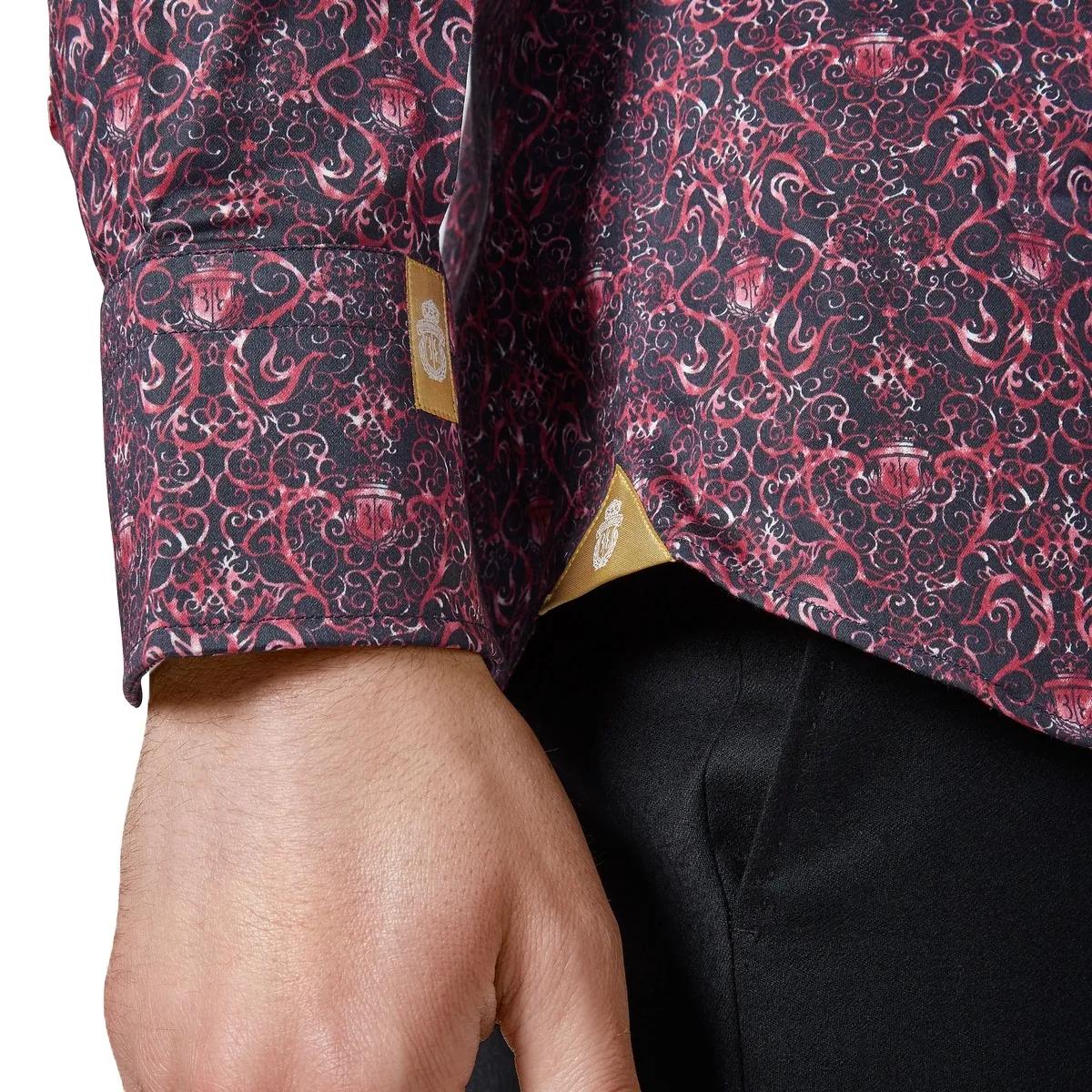 Slim-Fit Hemd mit Wappenmuster