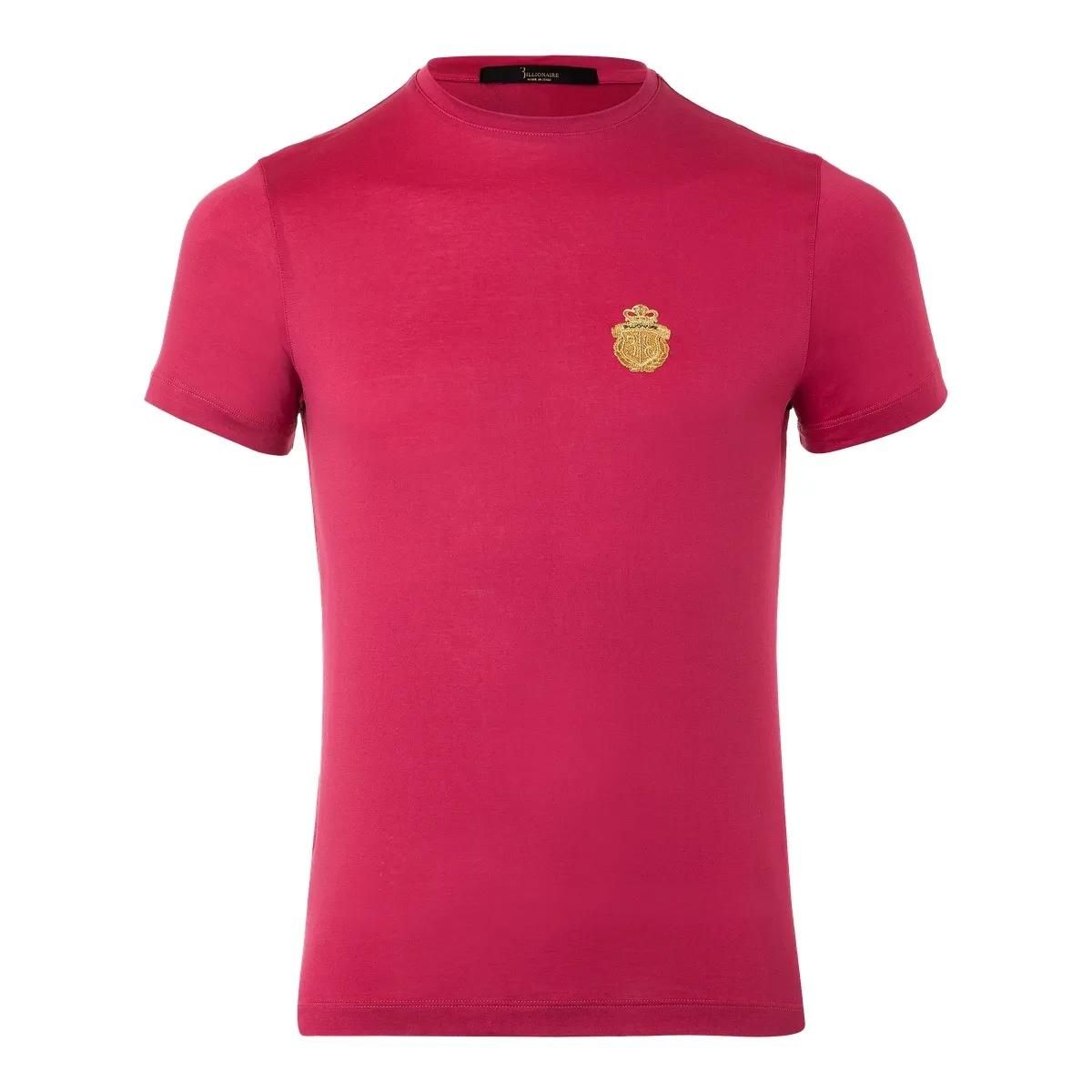 T-Shirt mit Rundhalsausschnitt und gesticktem Wappen