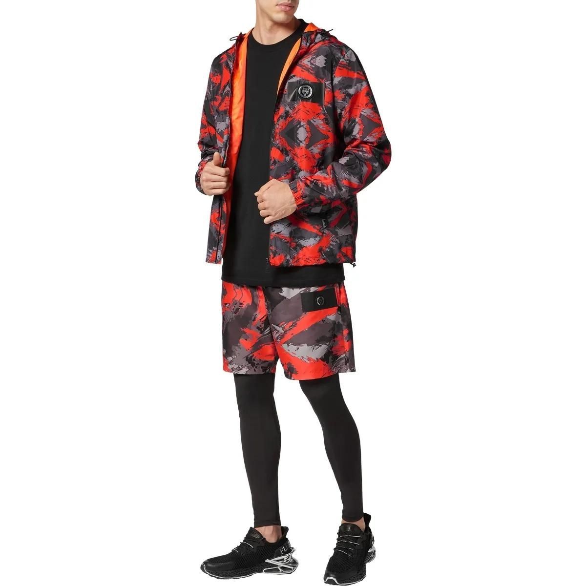 Windbreaker Jacke mit Camouflage-Print
