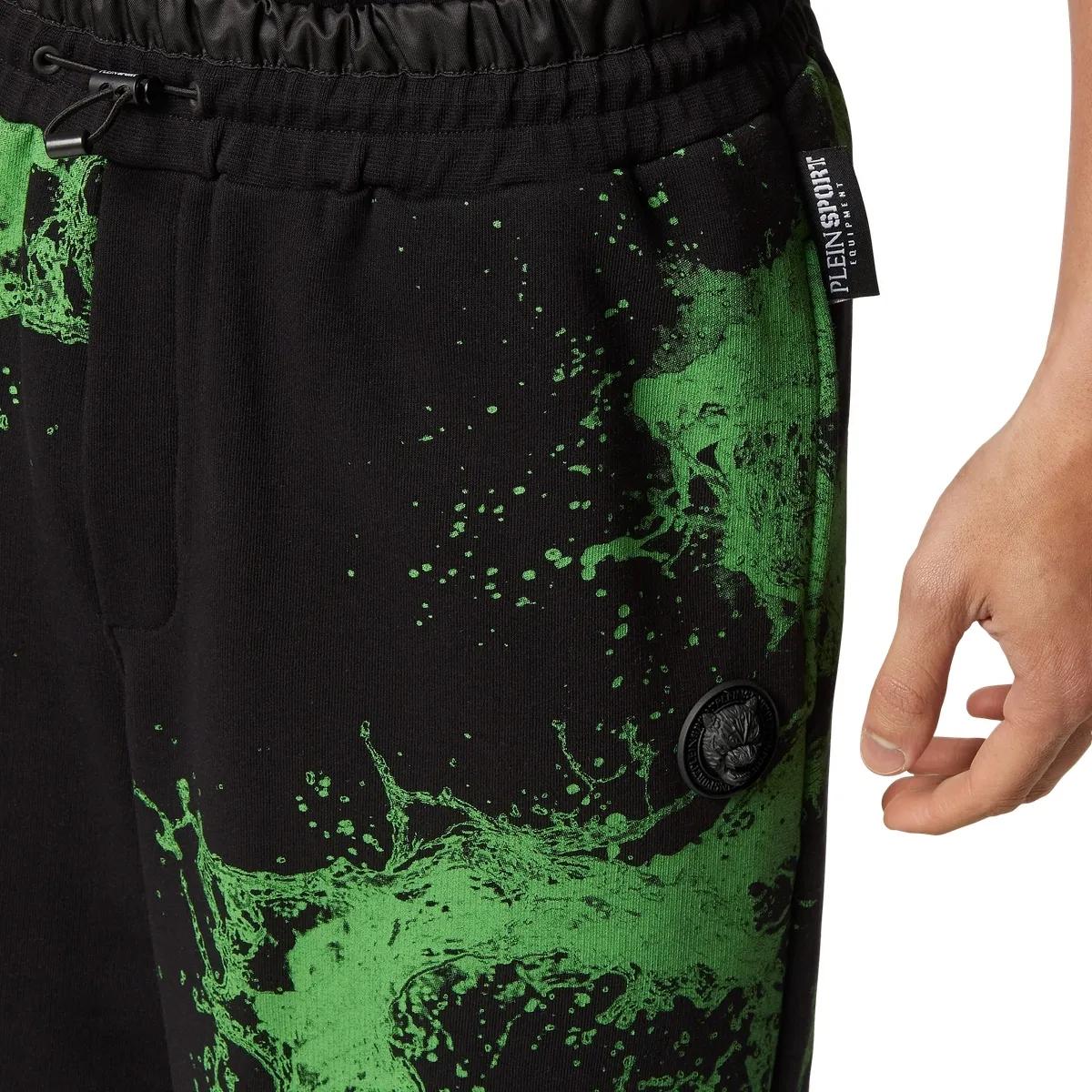 Fleece-Sportshorts mit Spritzdruck