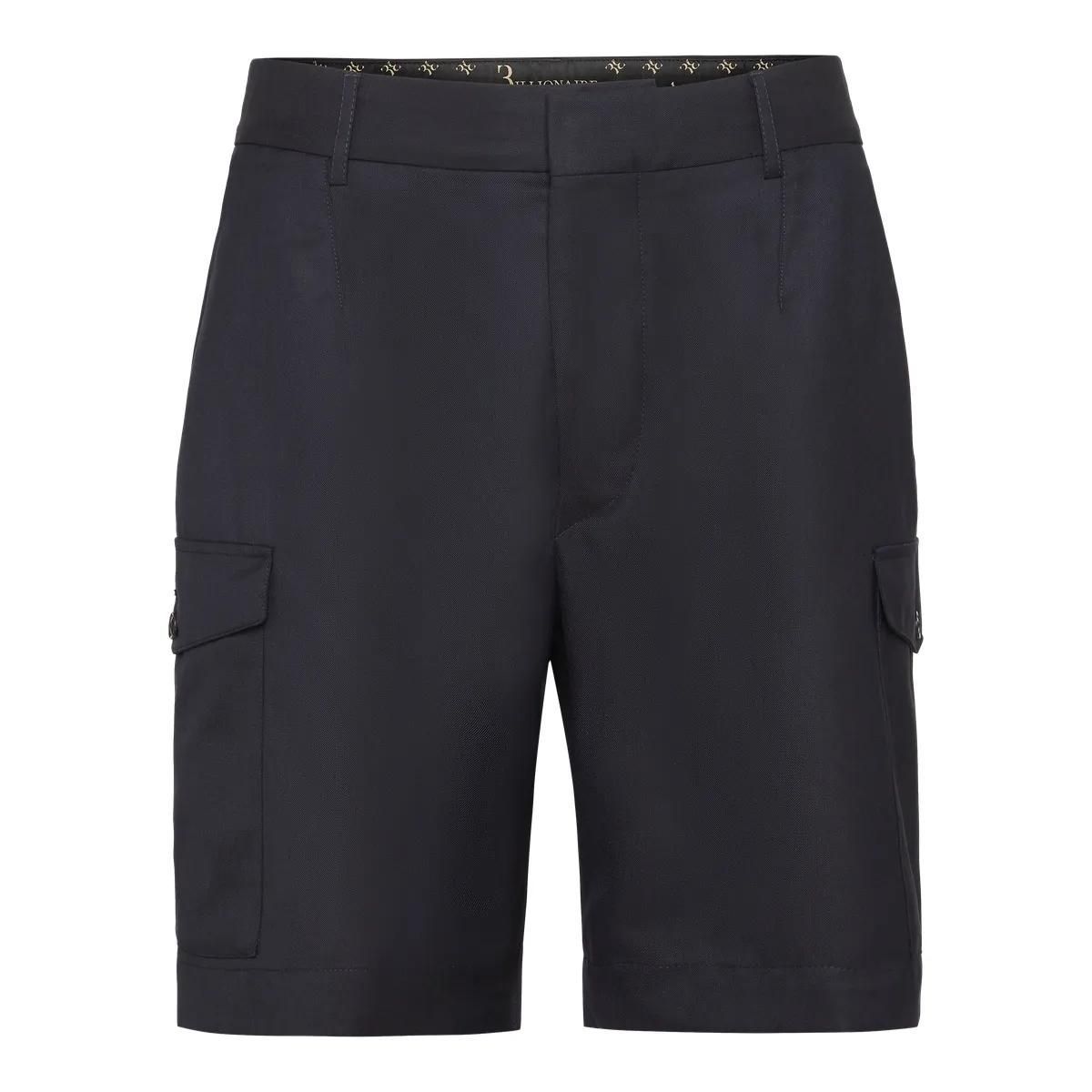 Marineblaue Cargo-Shorts im Kleiderstil