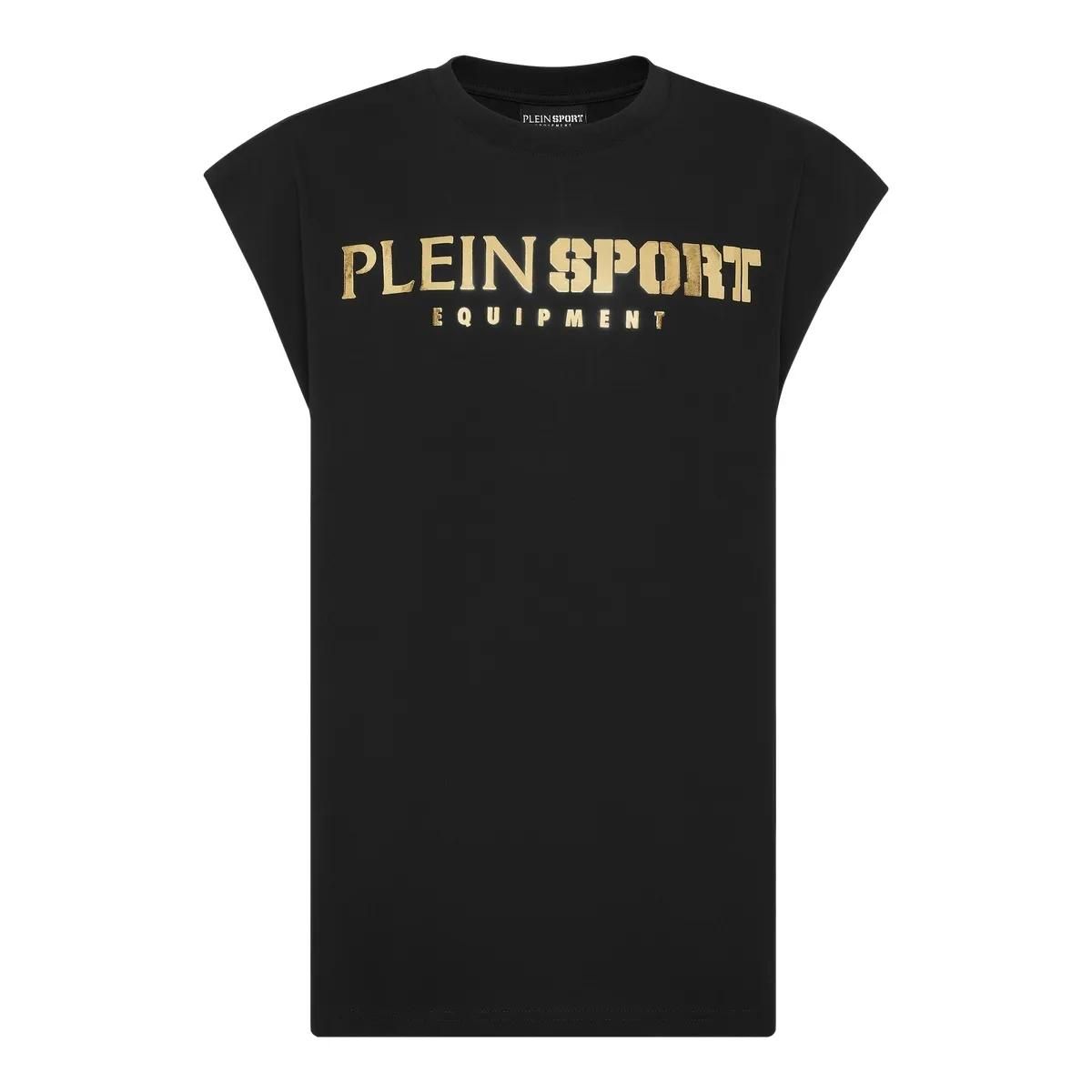 Schwarzes ärmelloses Plein Sport Tanktop