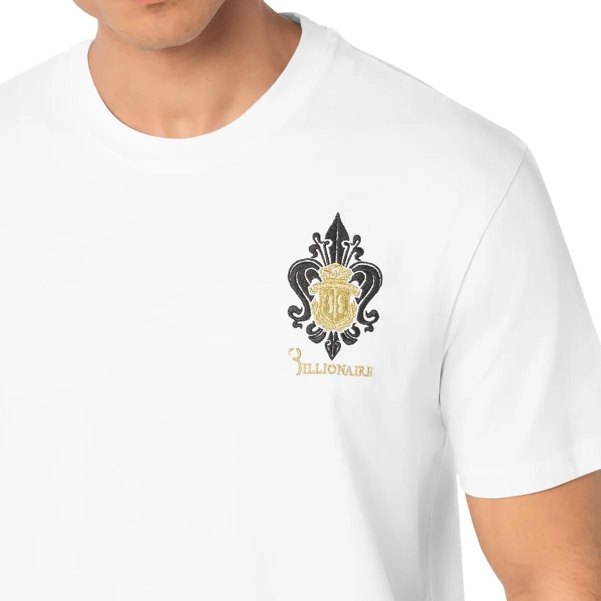 T-Shirt mit gesticktem Wappen und Rundhalsausschnitt
