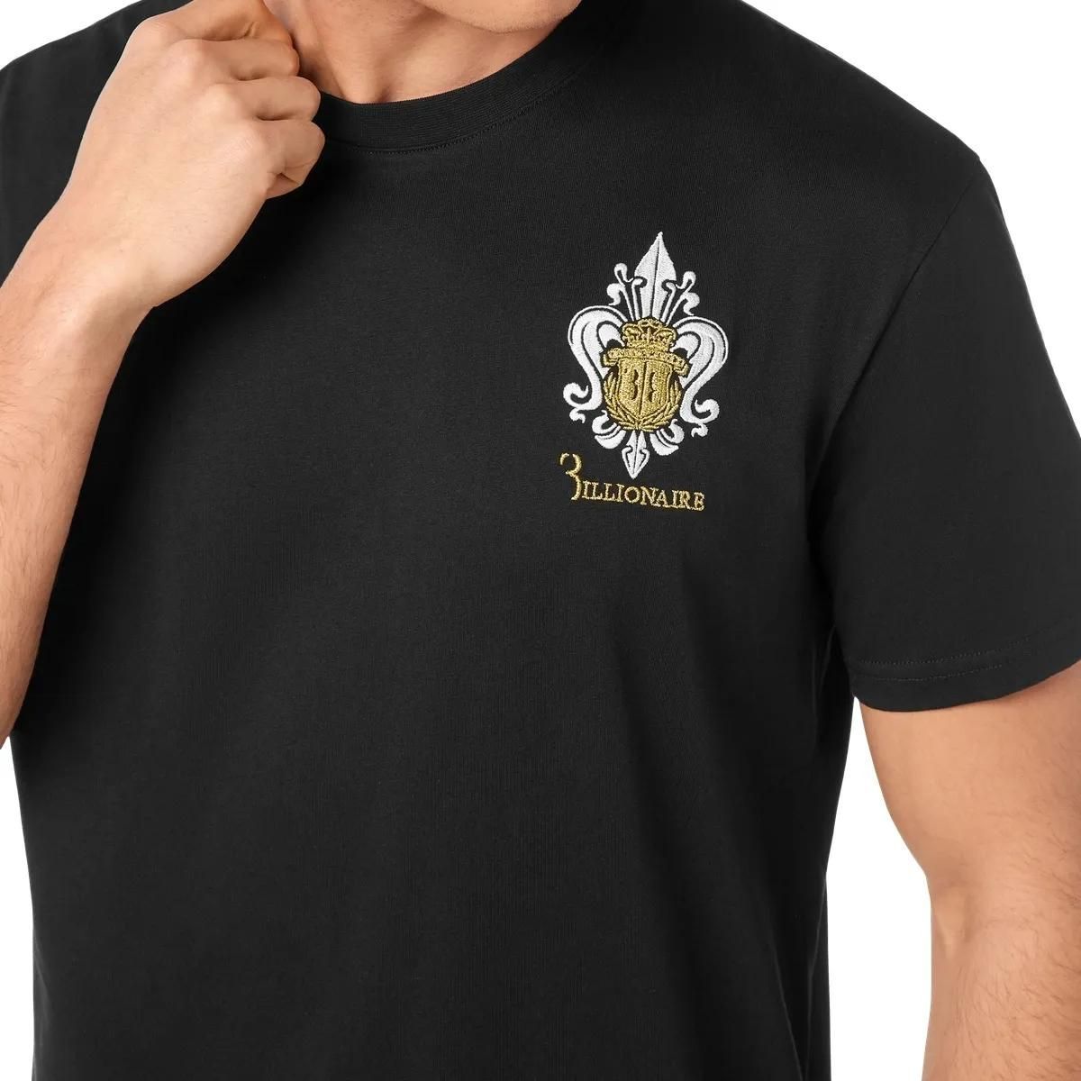 Baumwoll-T-Shirt mit gesticktem Wappen