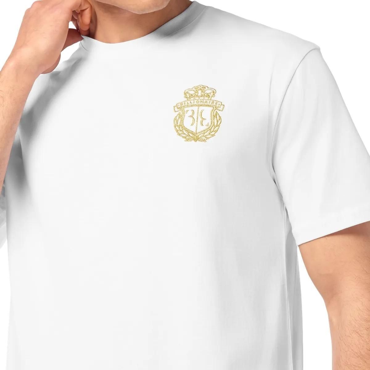 Klassisches T-Shirt mit Wappenstickerei