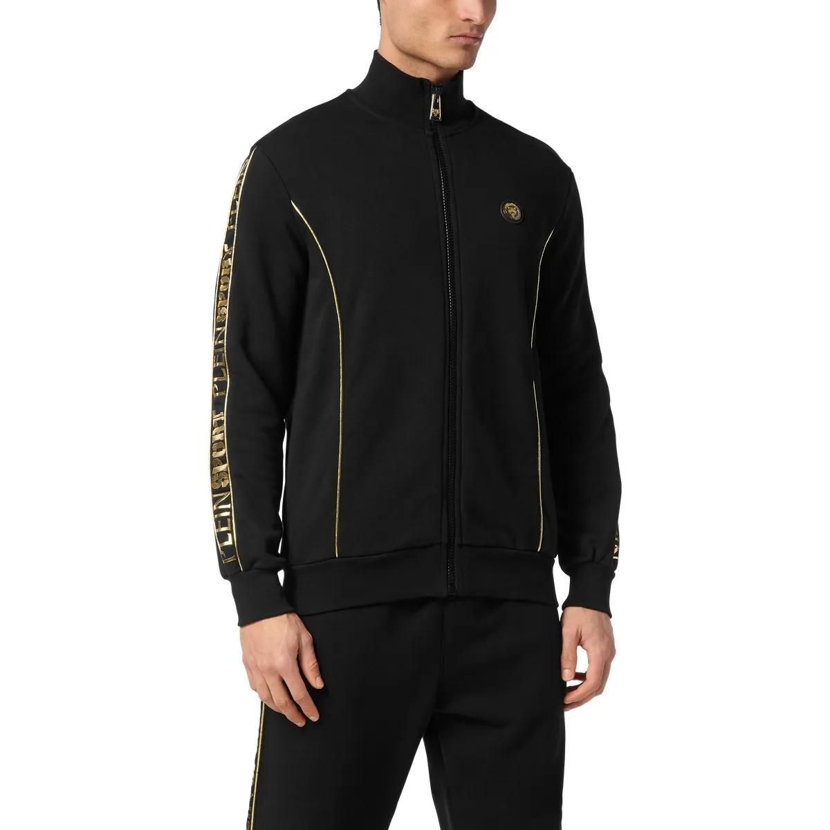 Moderne Trainingsjacke mit goldenen Akzenten