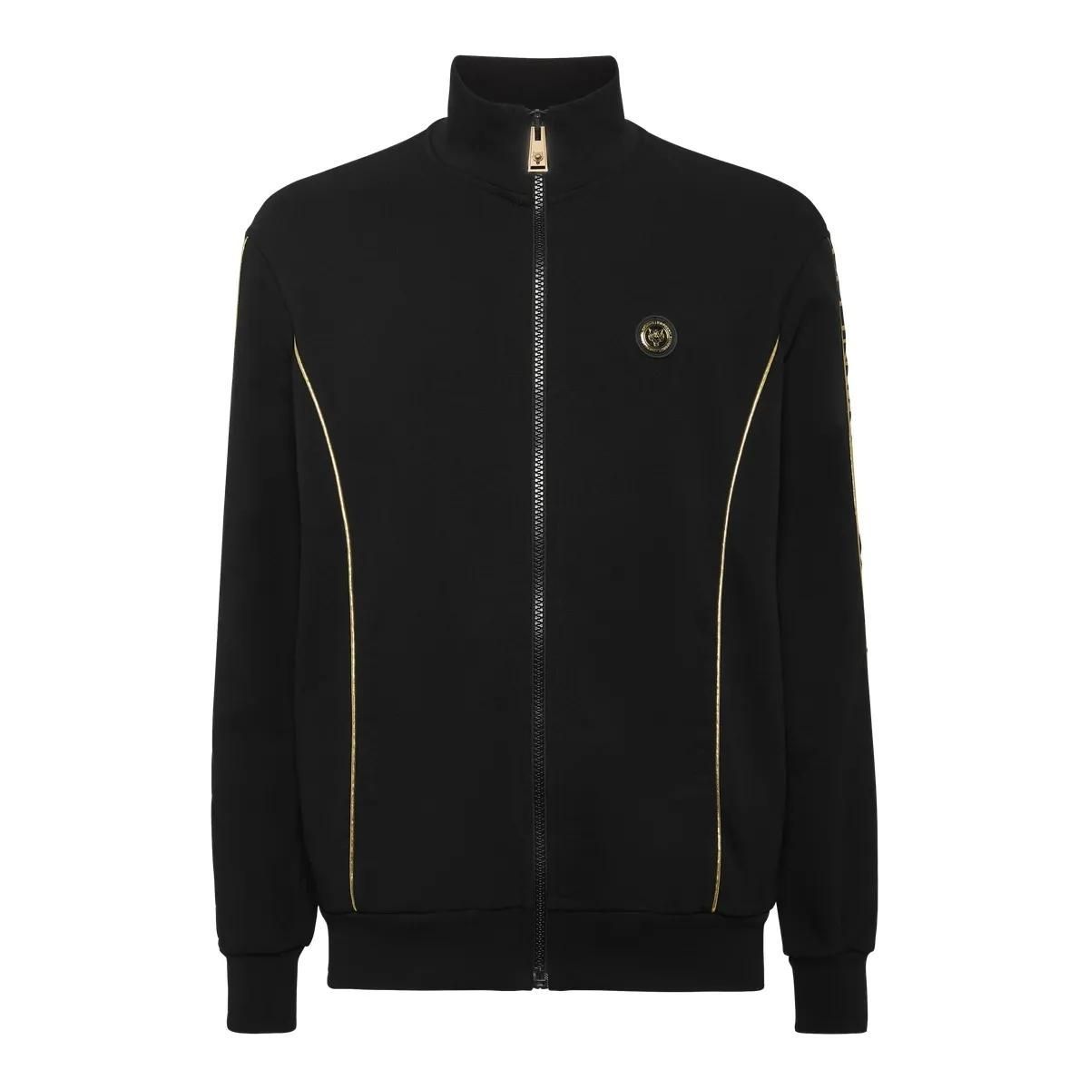 Moderne Trainingsjacke mit goldenen Akzenten