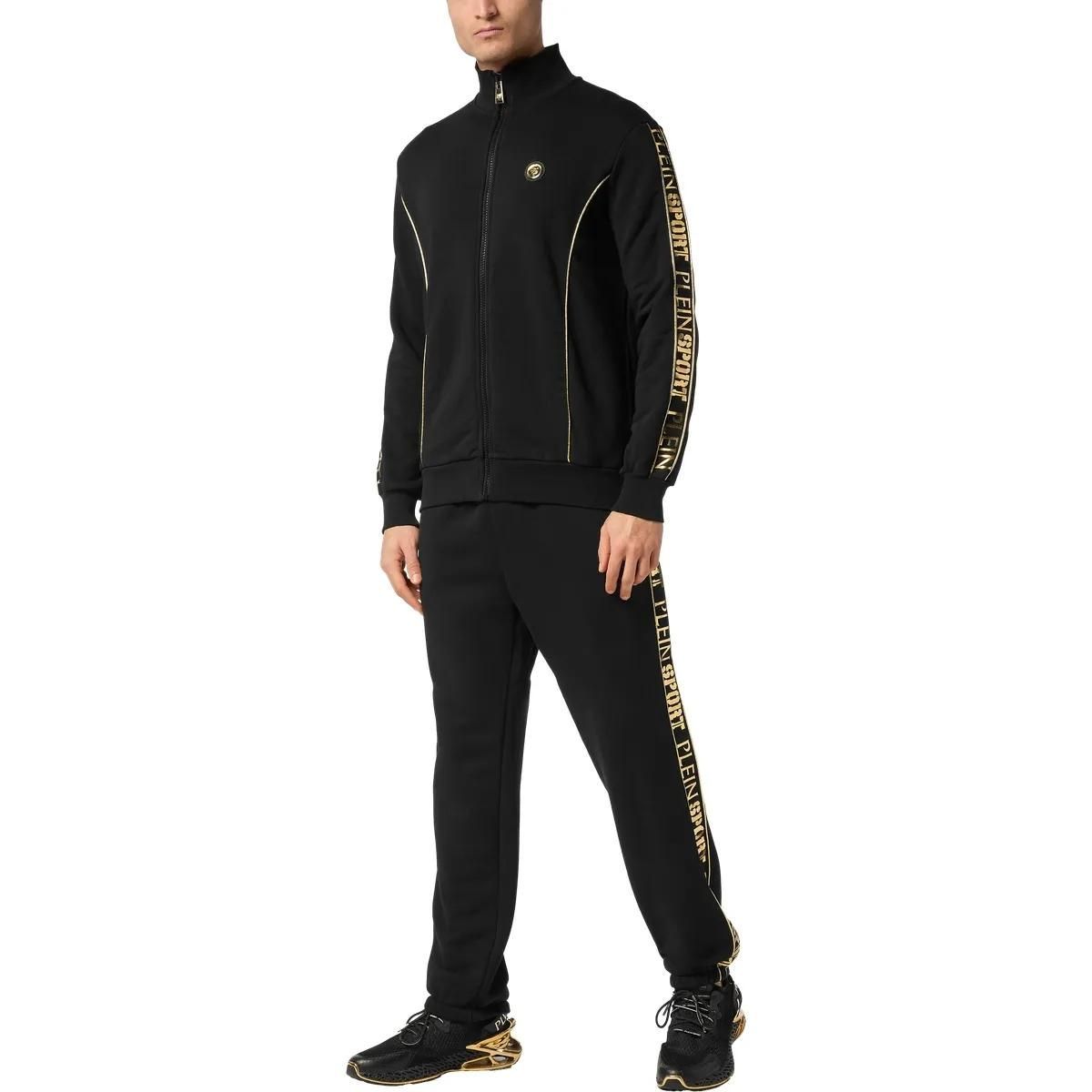 Moderne Trainingsjacke mit goldenen Akzenten