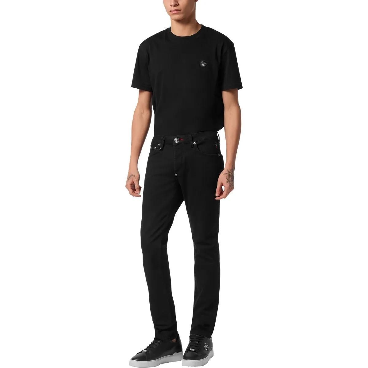 Super Straight Cut Schwarze Jeans