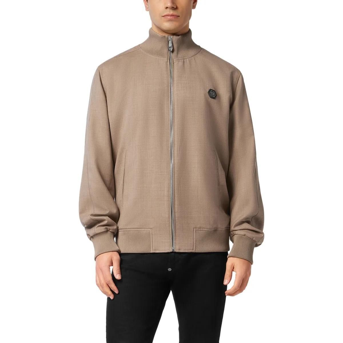 Herren Bomberjacke mit Rippstrick