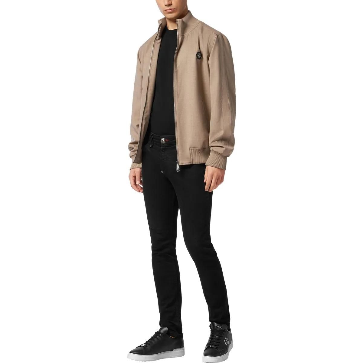 Herren Bomberjacke mit Rippstrick