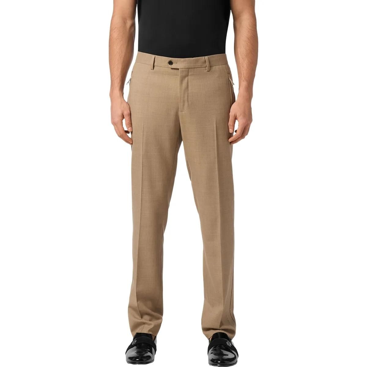 Lässige Wollgabardine Stoffhose