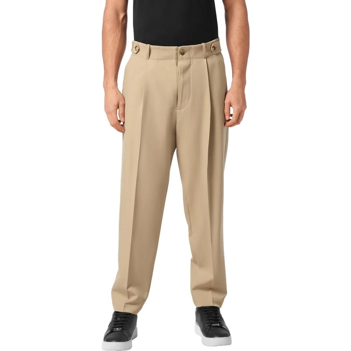 Plissee-Gabardine-Chinos mit Seitenverstellern