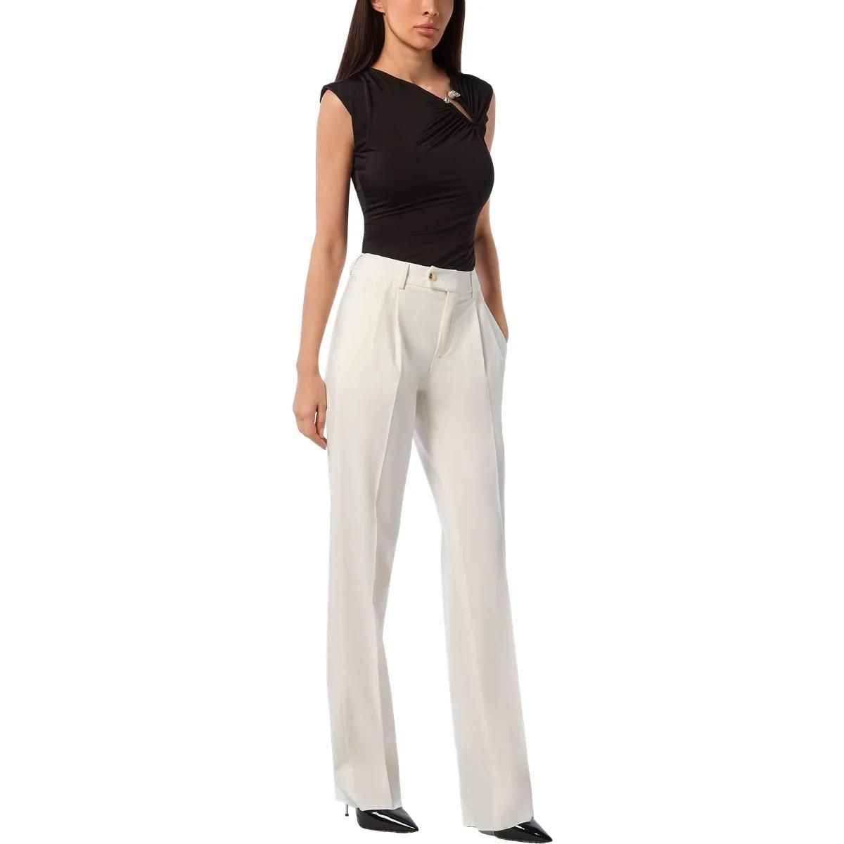 Elegante Plisseehose aus Wollmischung