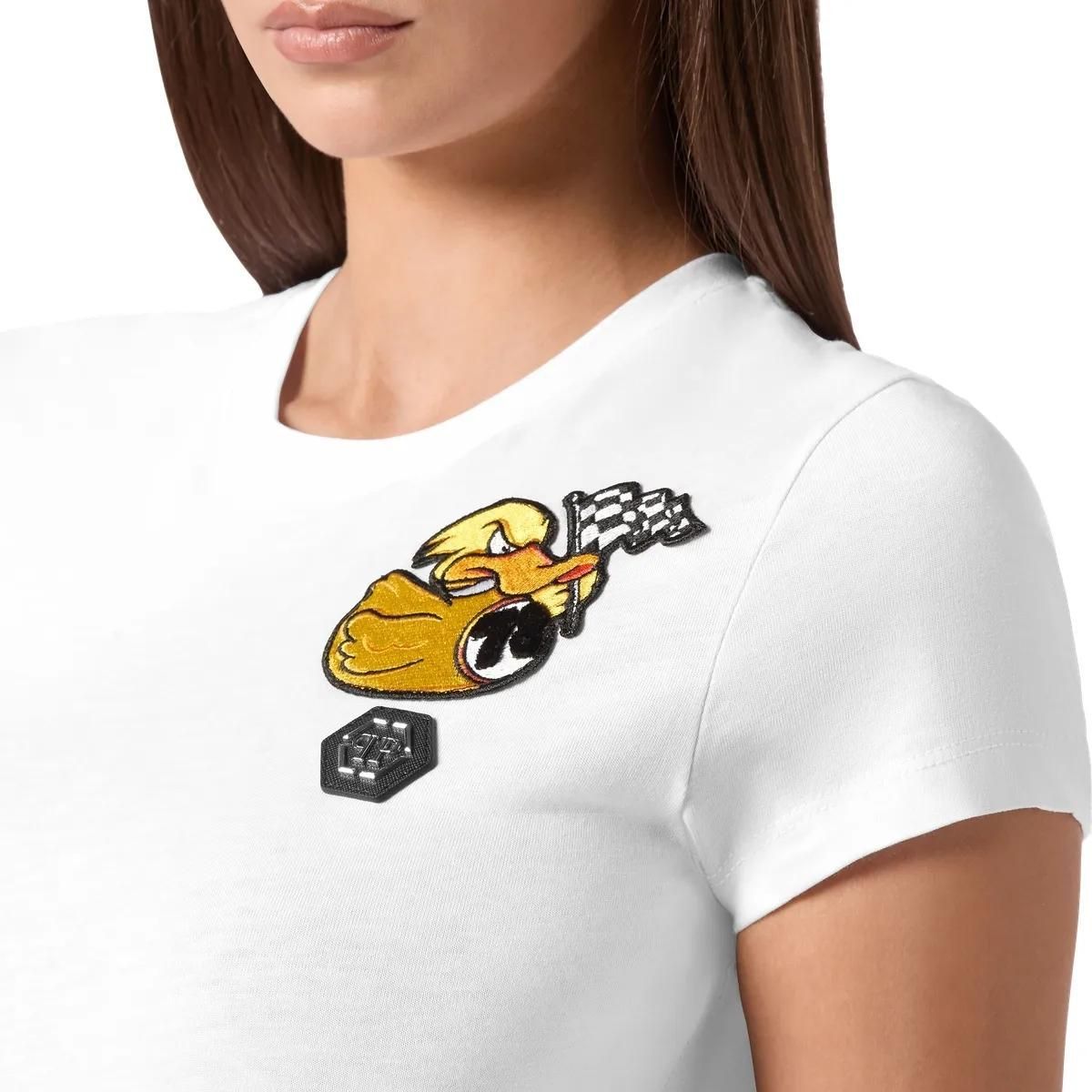 Slim Fit T-Shirt mit Enten-Grafik