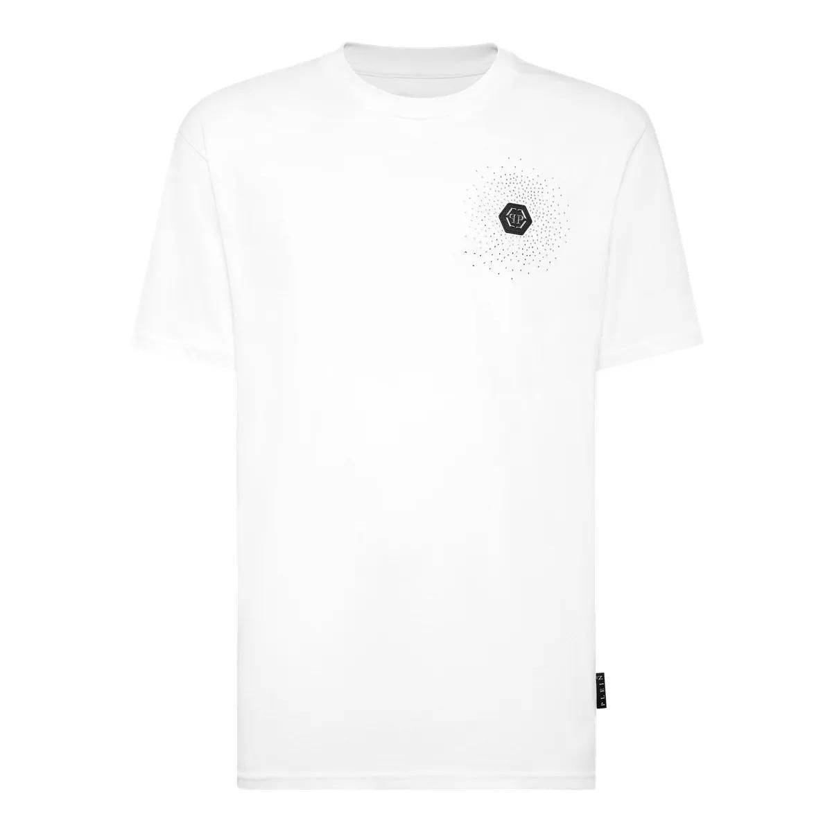 Baumwolljersey-T-Shirt mit Strass-Logo