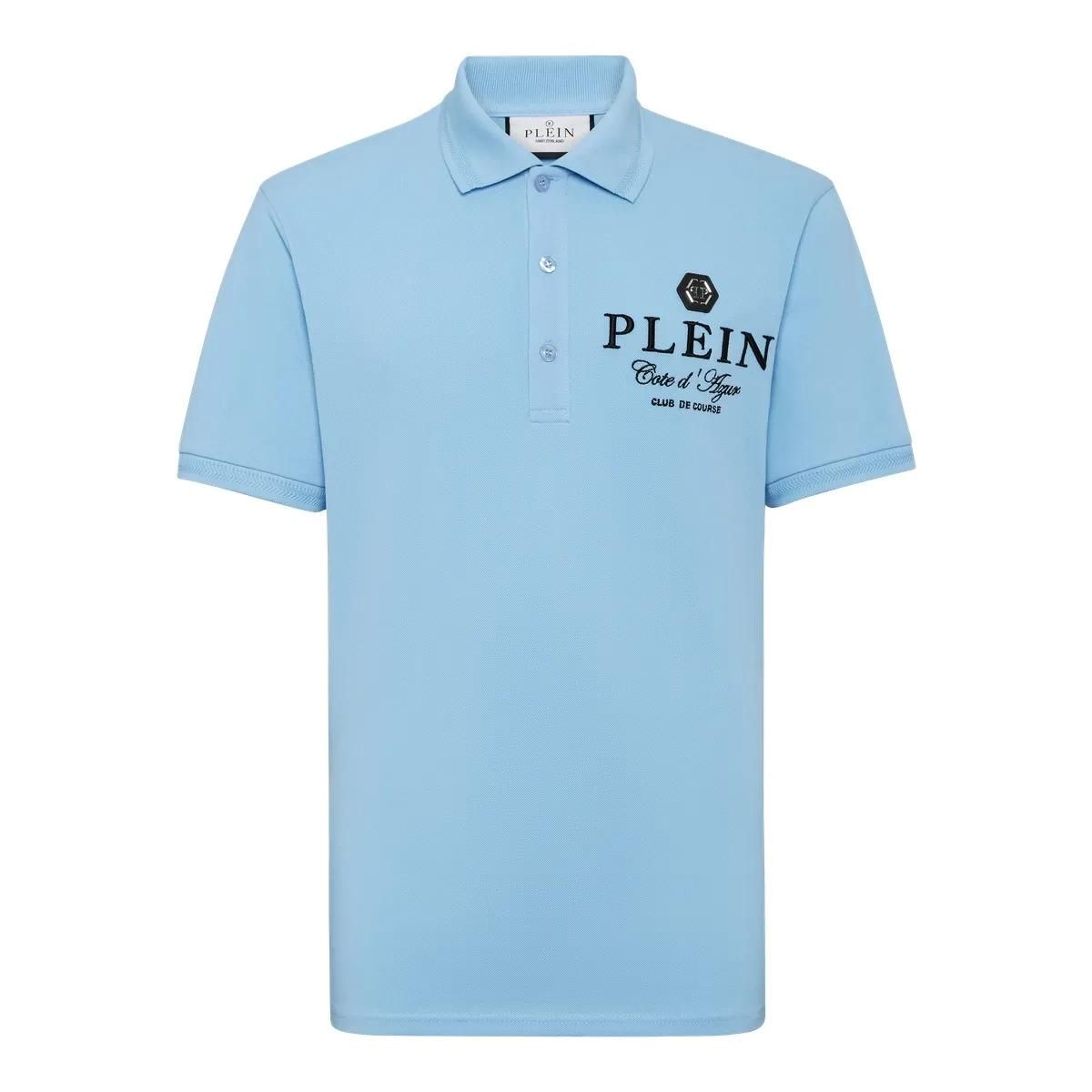 Cote d'Azur besticktes Piqué-Poloshirt
