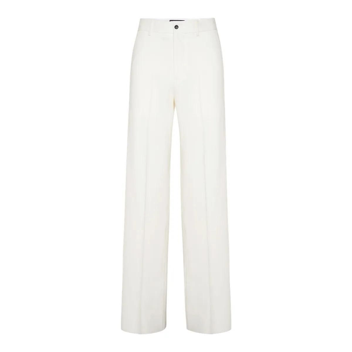 Herren Wollmischung Hose mit Weitem Bein