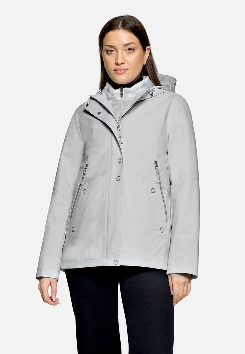 Outdoorjacke mit Kapuze und heraustrennbarem Futter