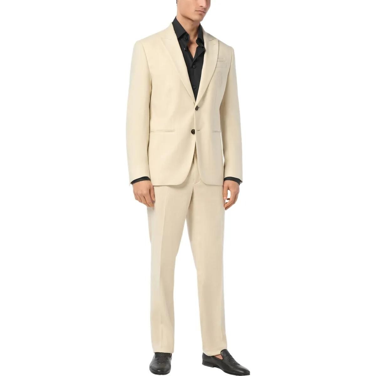Eleganter zweireihiger Gabardine-Blazer
