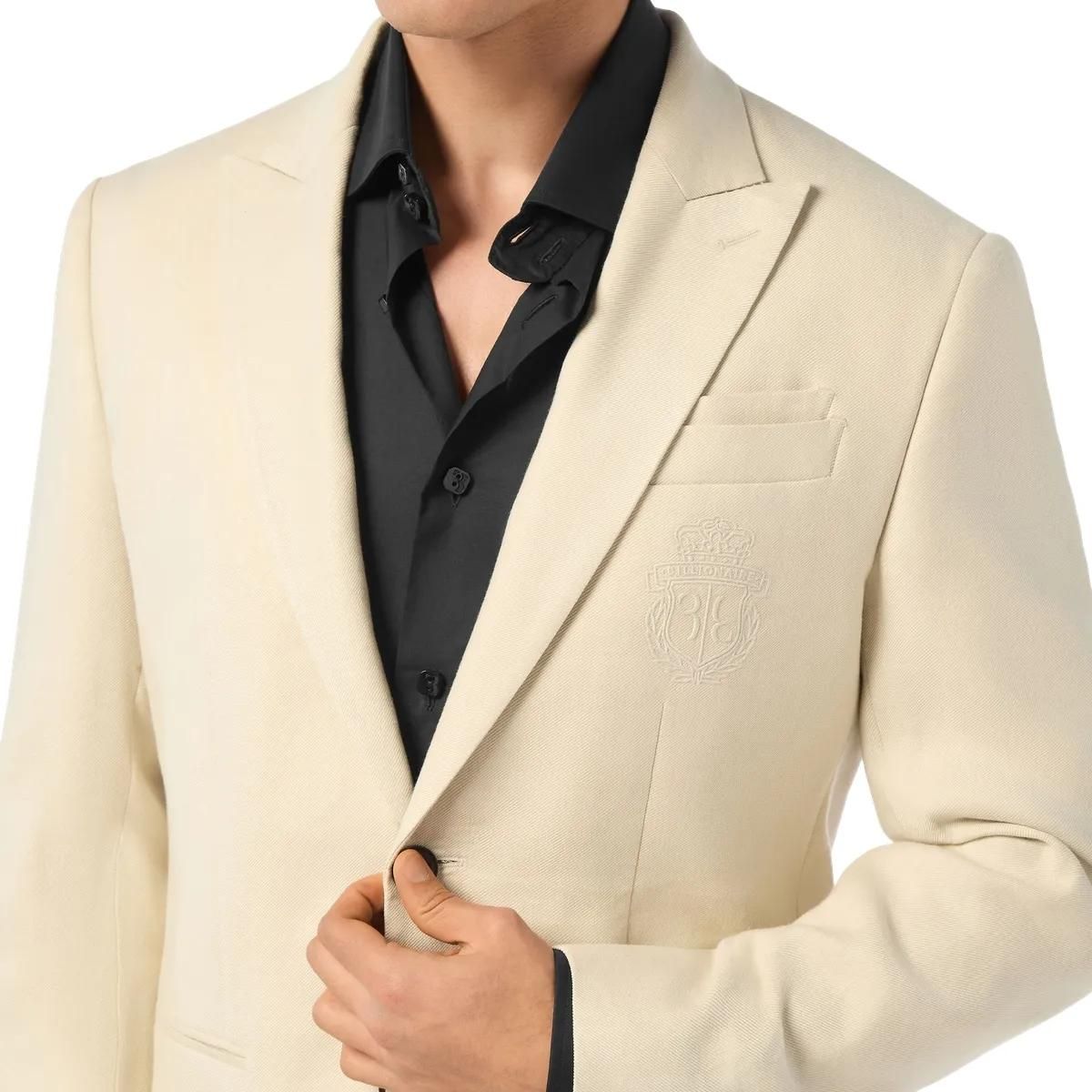 Eleganter zweireihiger Gabardine-Blazer