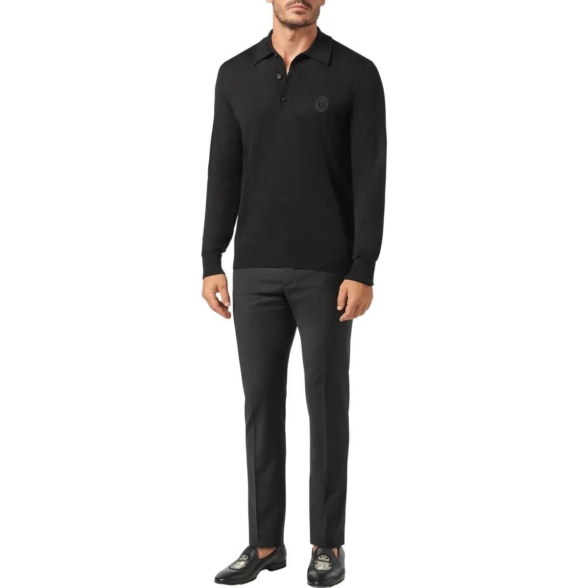 Herren Langarm Poloshirt