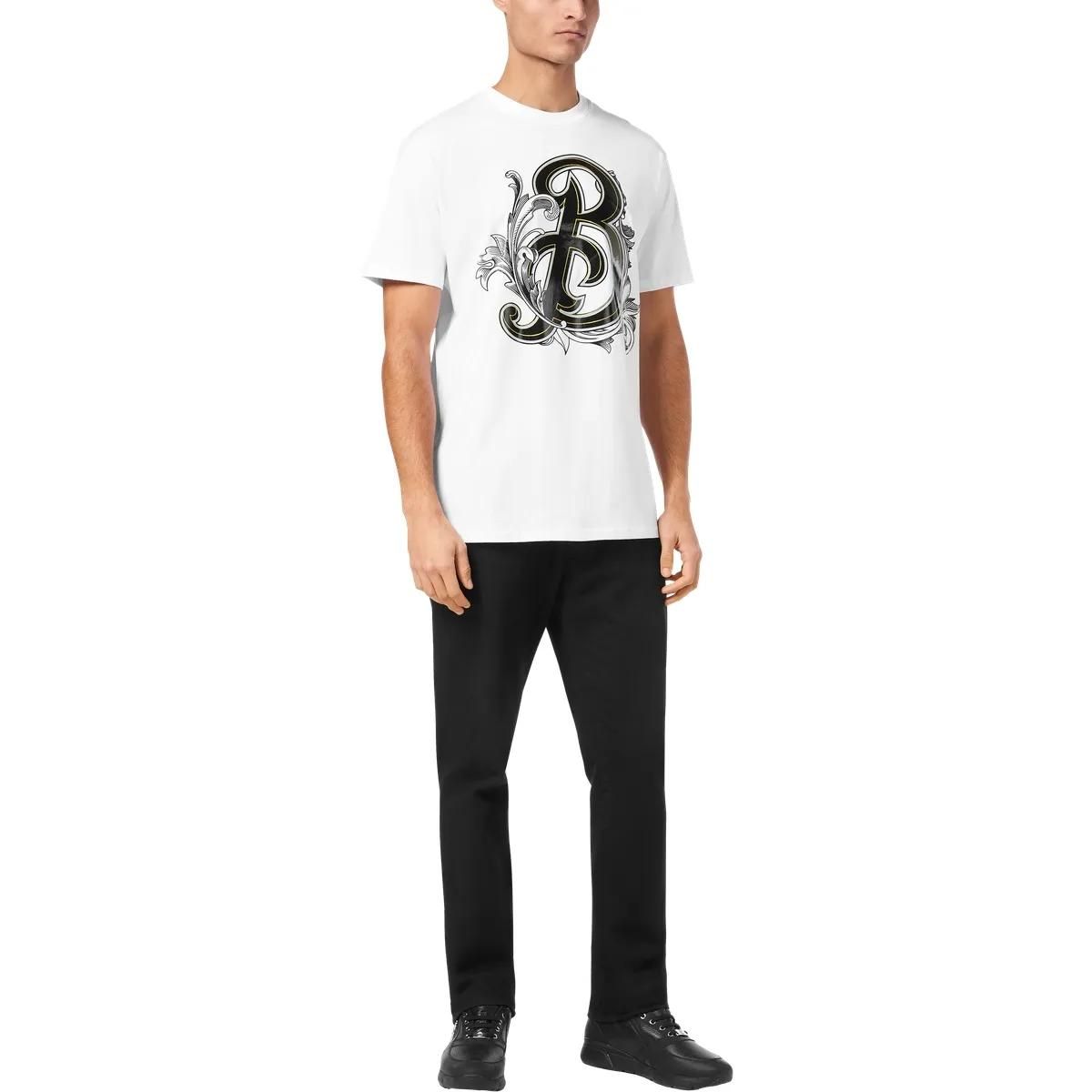 Barock Initialdruck Jersey T-Shirt