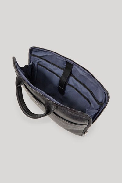 JOOP! Cardona Samu Schwarze Leder Aktentasche mit RFID-Schutz