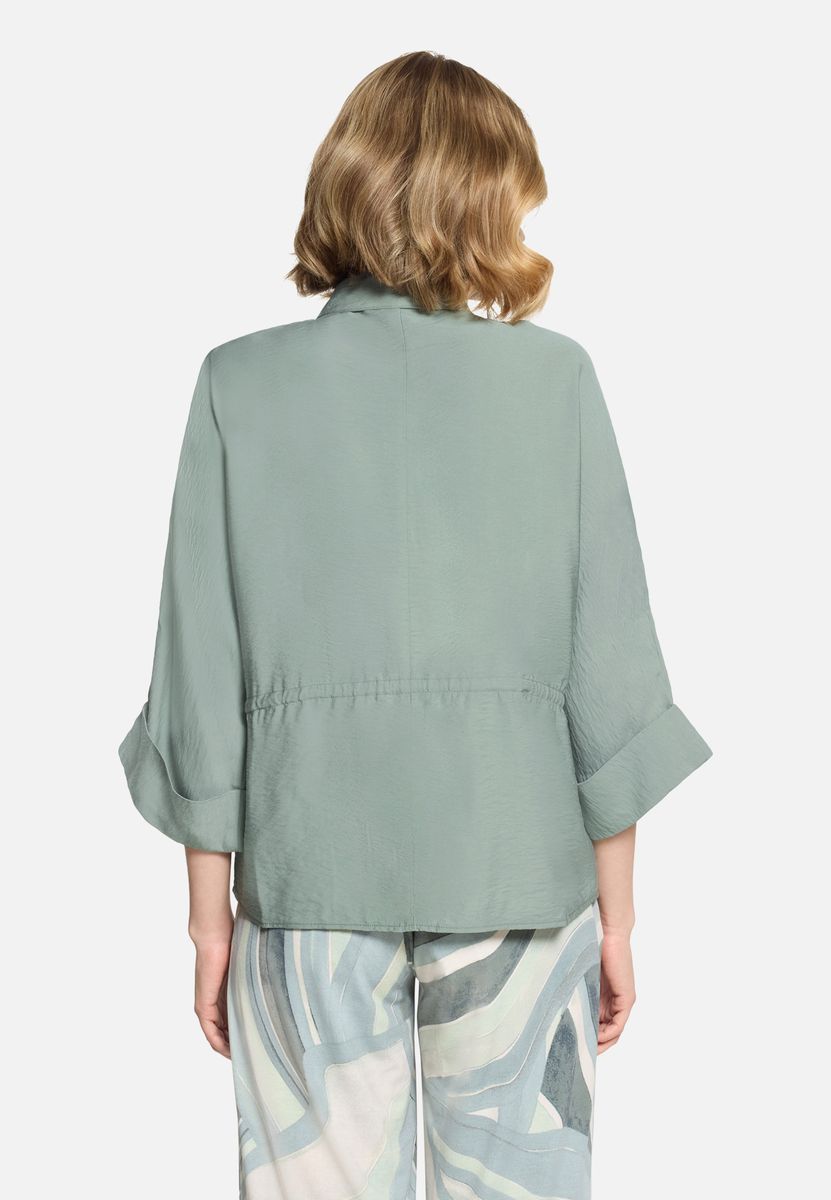 Blusenjacke mit Tunnelzug und Knopfleiste