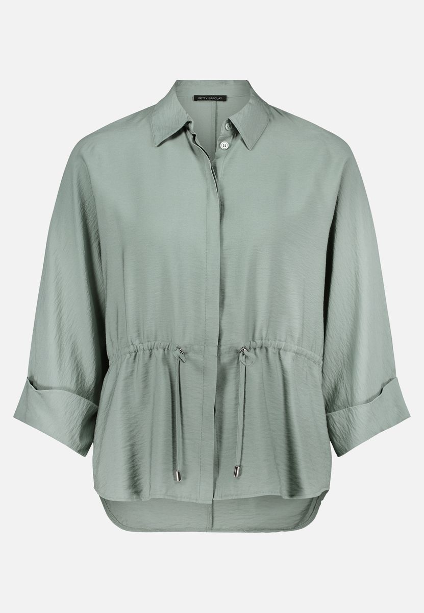 Blusenjacke mit Tunnelzug und Knopfleiste