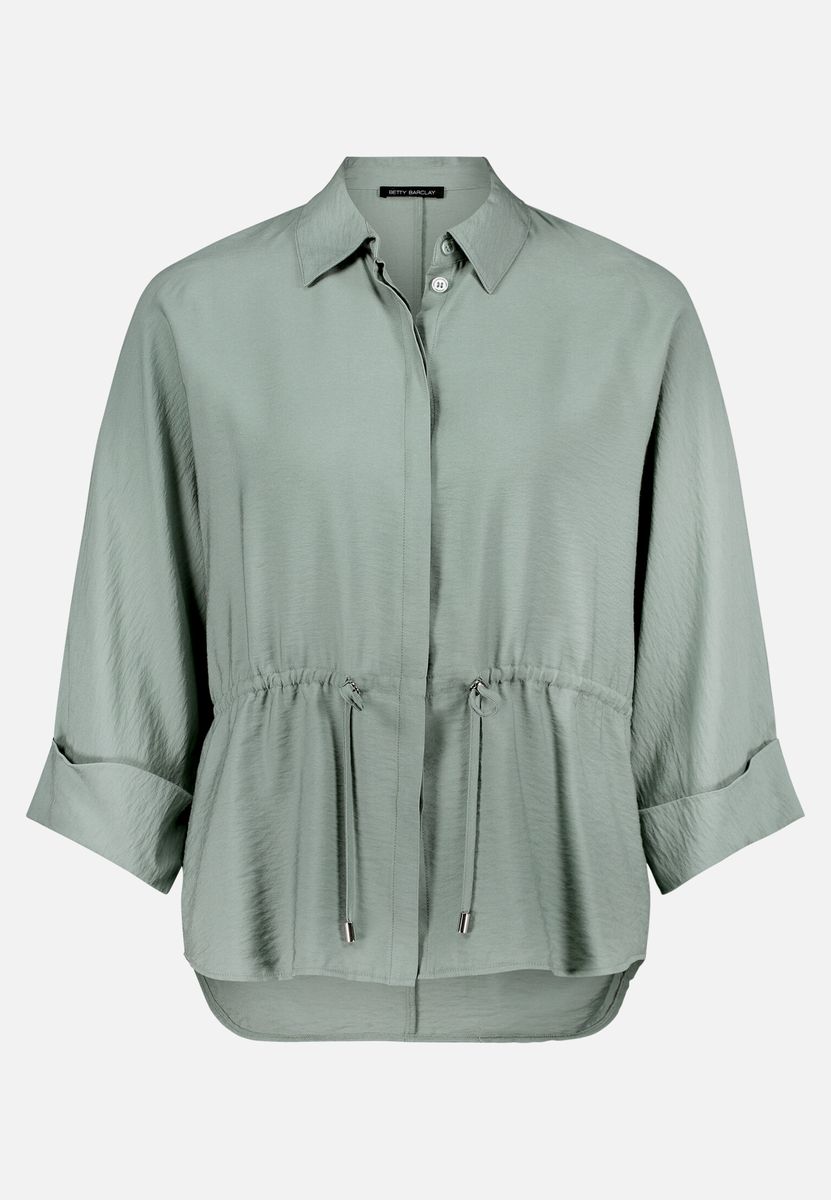Blusenjacke mit Tunnelzug und Knopfleiste
