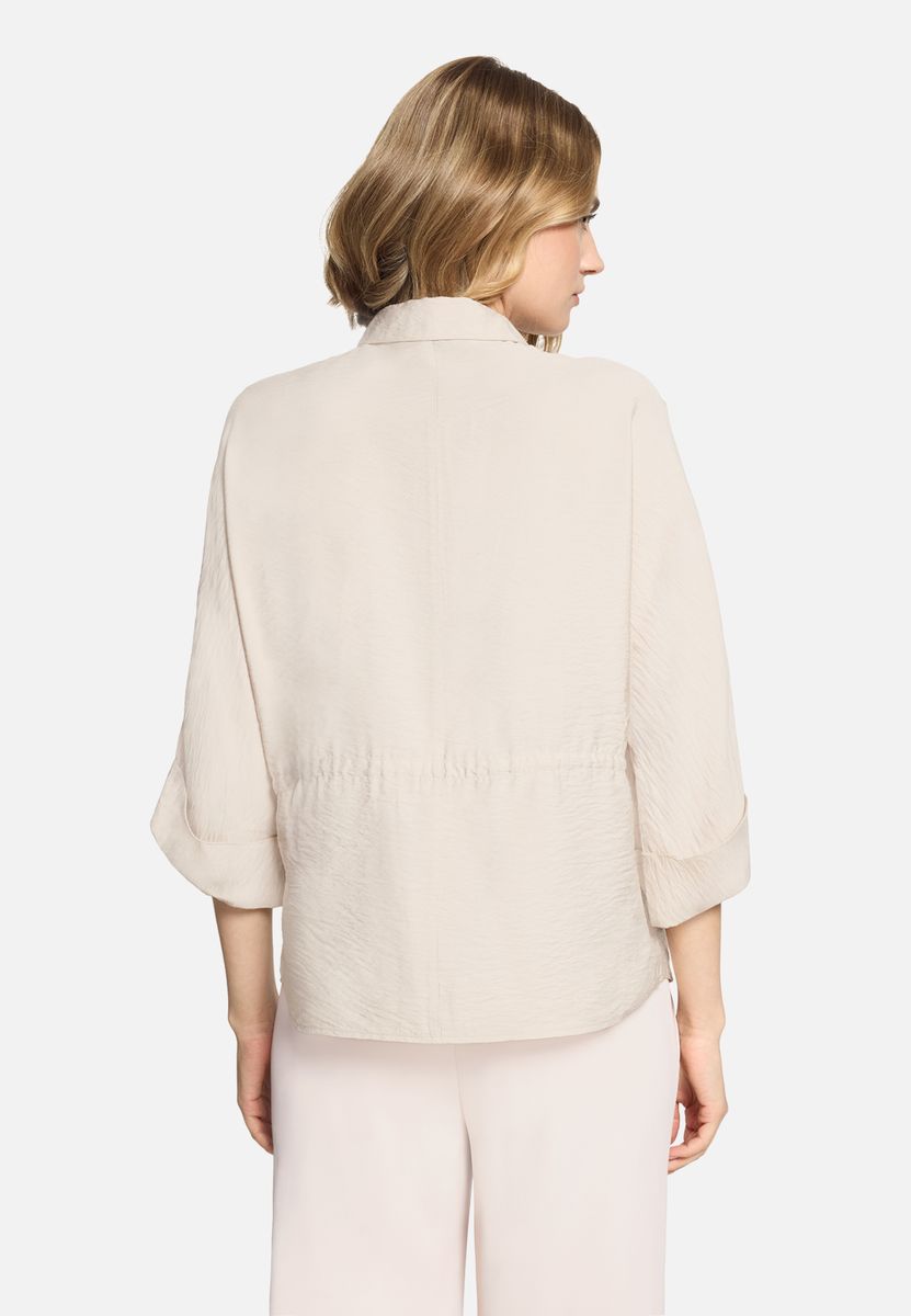 Blusenjacke mit Tunnelzug und Knopfleiste