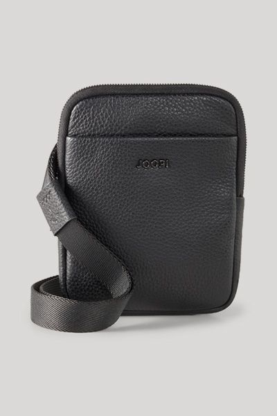 JOOP! Schwarze Leder Umhängetasche Crossbody Tech Riemen Unisex