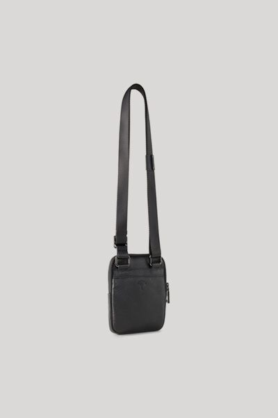 JOOP! Schwarze Leder Umhängetasche Crossbody Tech Riemen Unisex