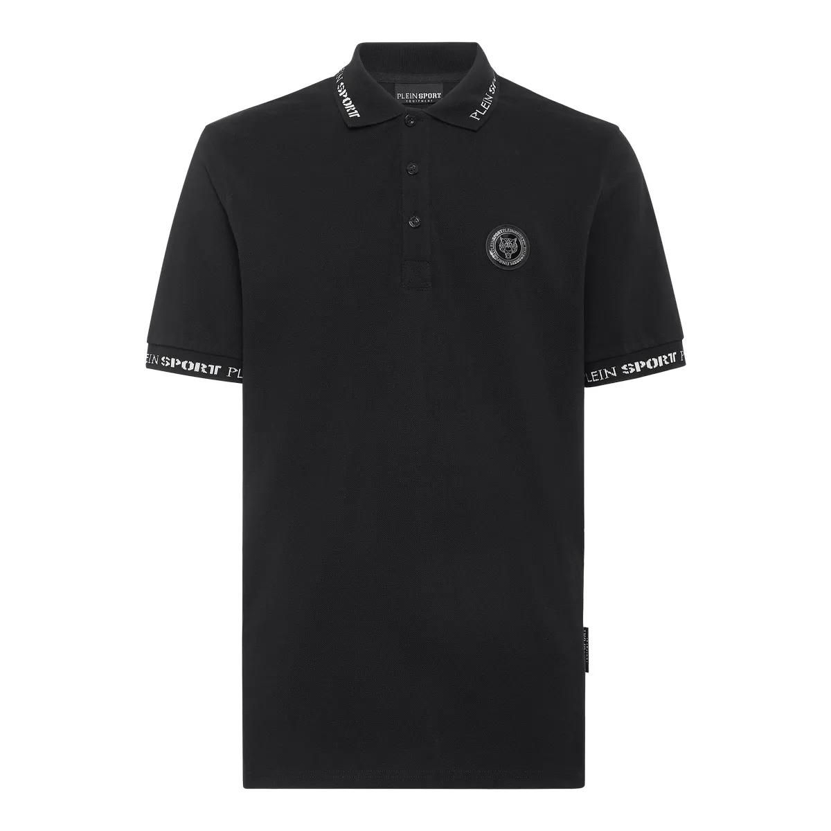 Piqué Poloshirt mit Tiger Grafikprint