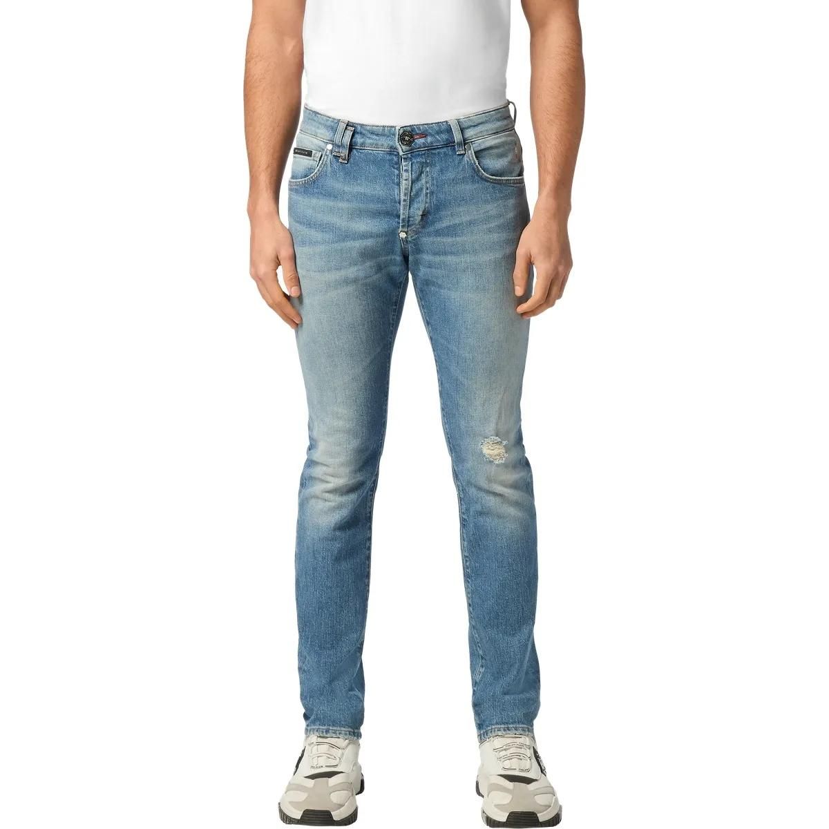 Hellblaue Jeans mit geradem Schnitt