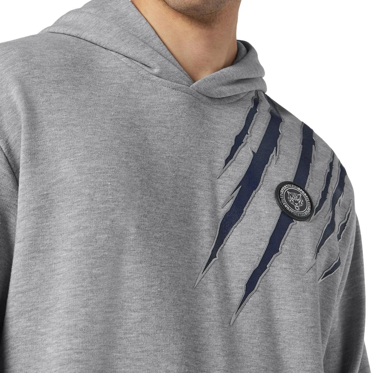 Hoodie mit Grafik-Kratzspuren