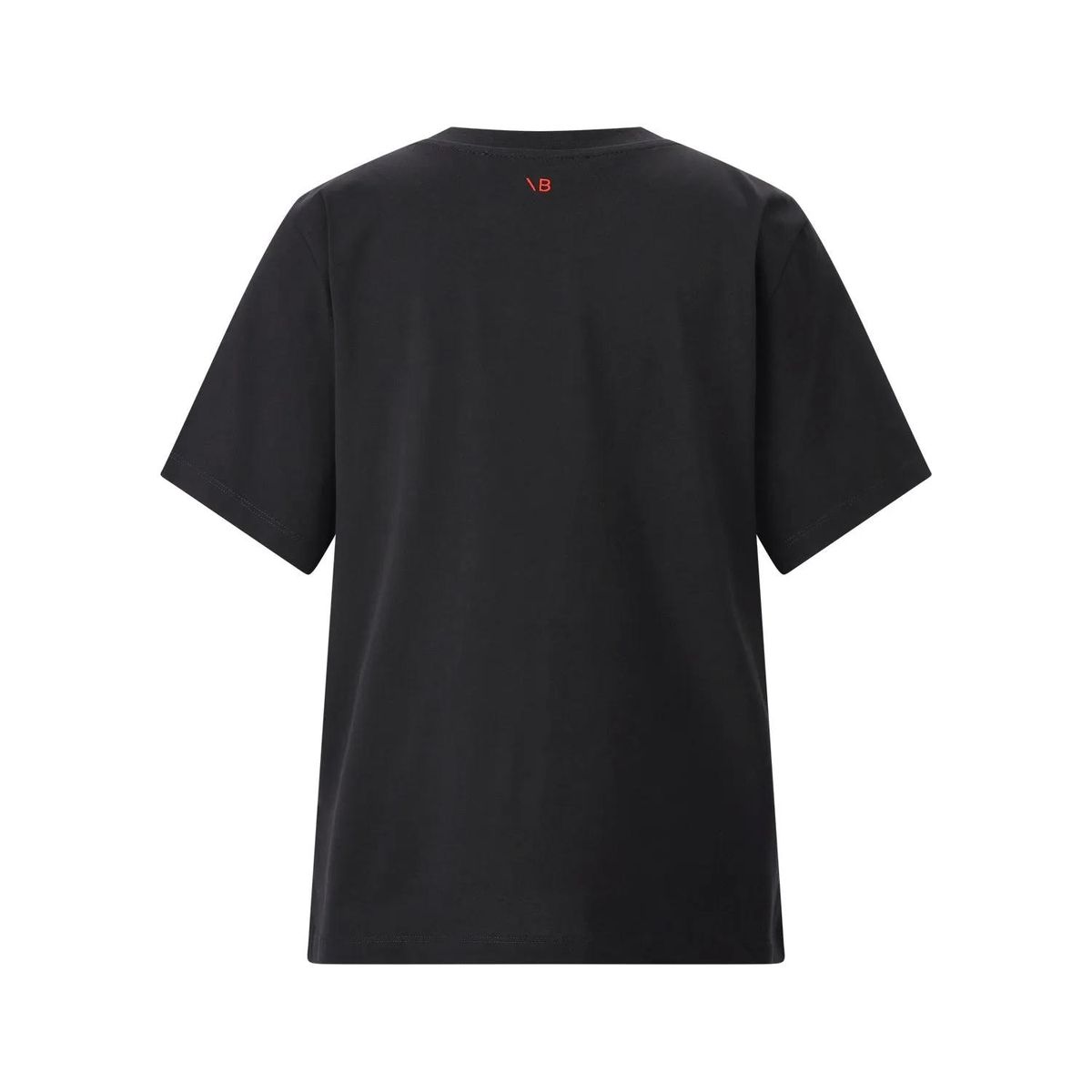 Schwarzes Baumwoll-T-Shirt mit Slogan, Unisex