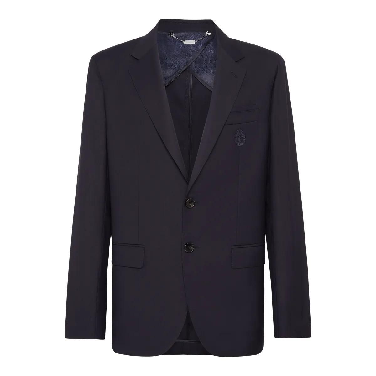 Klassischer Marineblauer Wollblazer