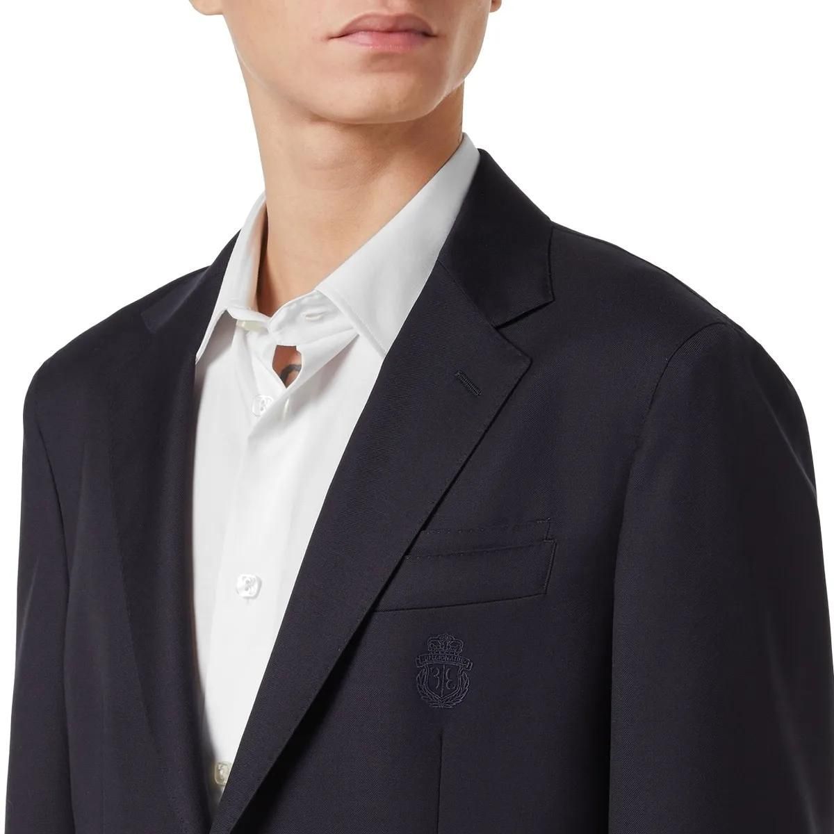 Klassischer Marineblauer Wollblazer
