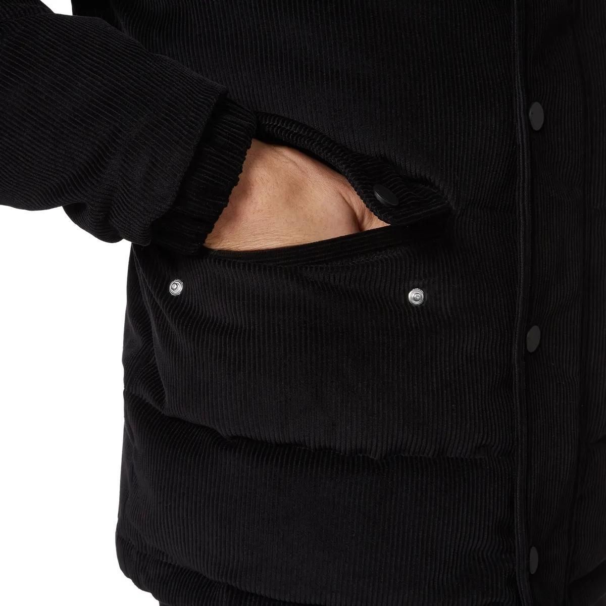 Schwarze Cord Steppjacke