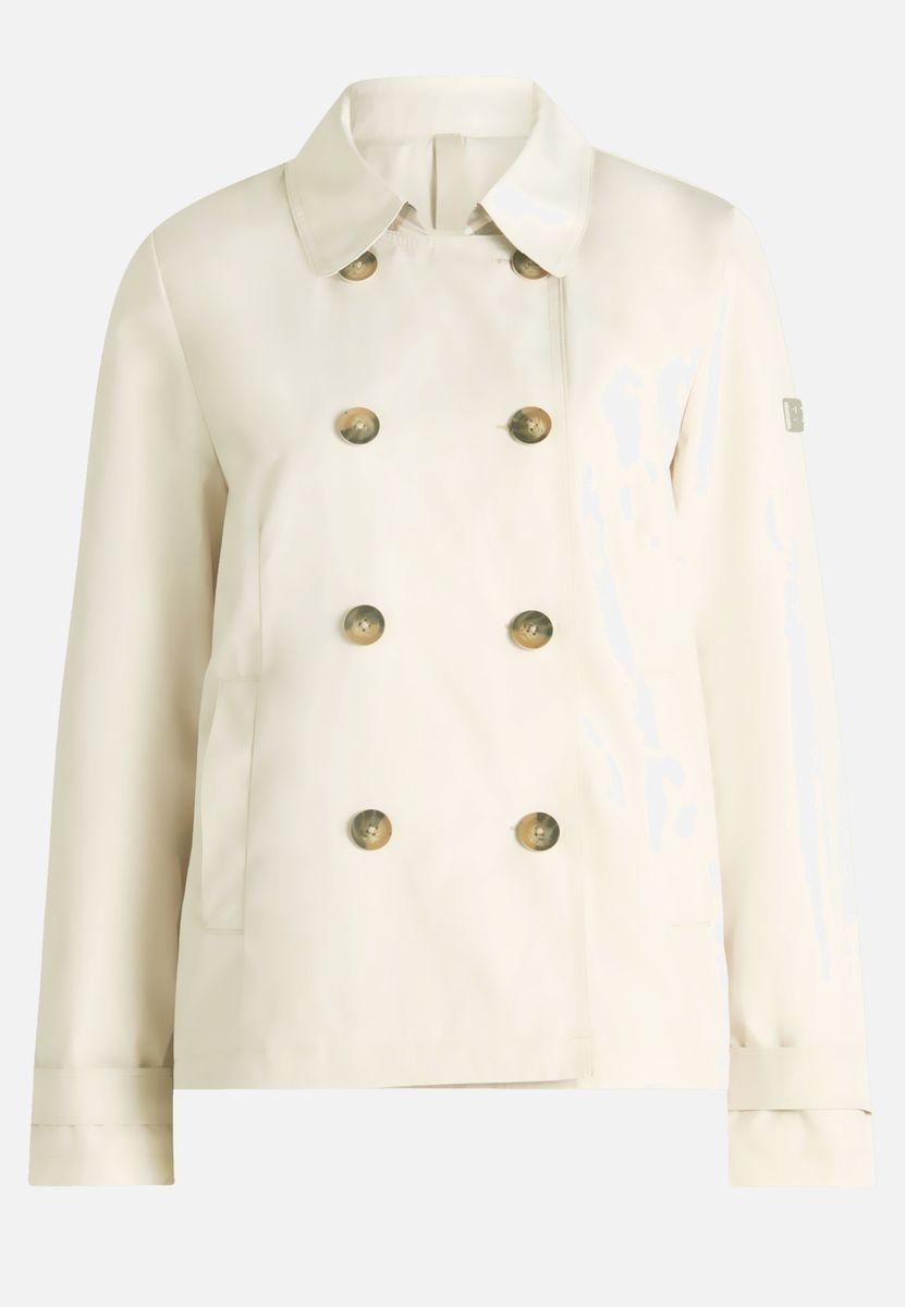 Kurzer doppelreihiger Trenchcoat