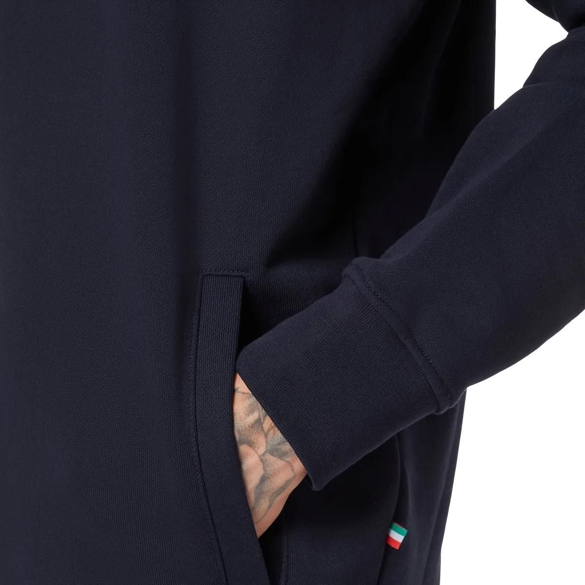 Luxuriöses Logo-Sweatshirt mit halbem Reißverschluss