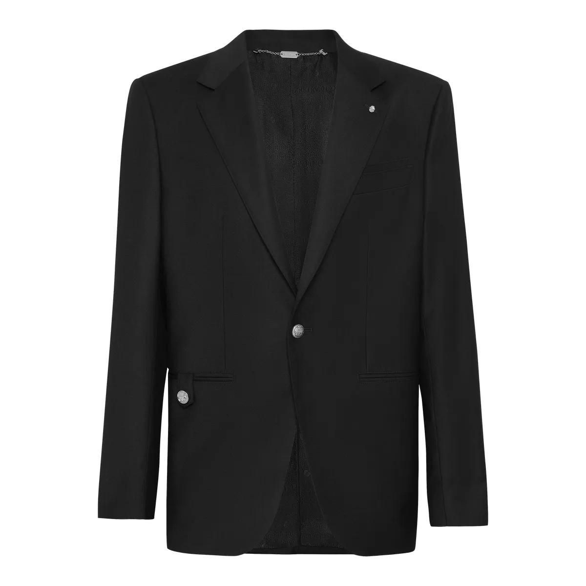 Eleganter Wollmischungsblazer mit einem Knopf