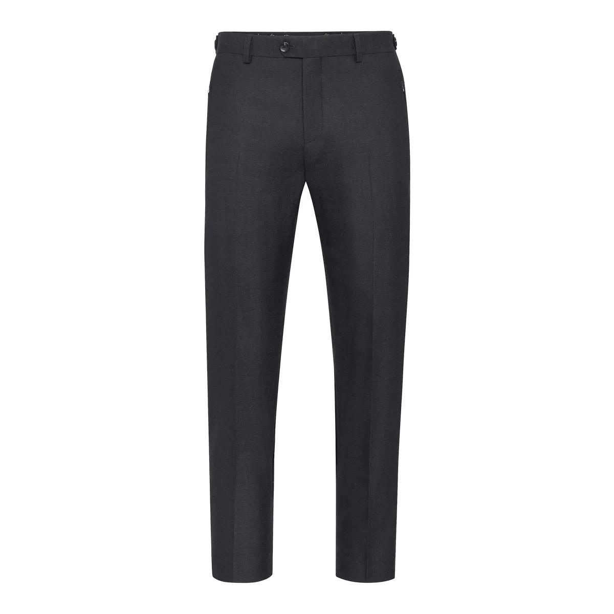 Schlanke Wollhose mit Reißverschlüssen