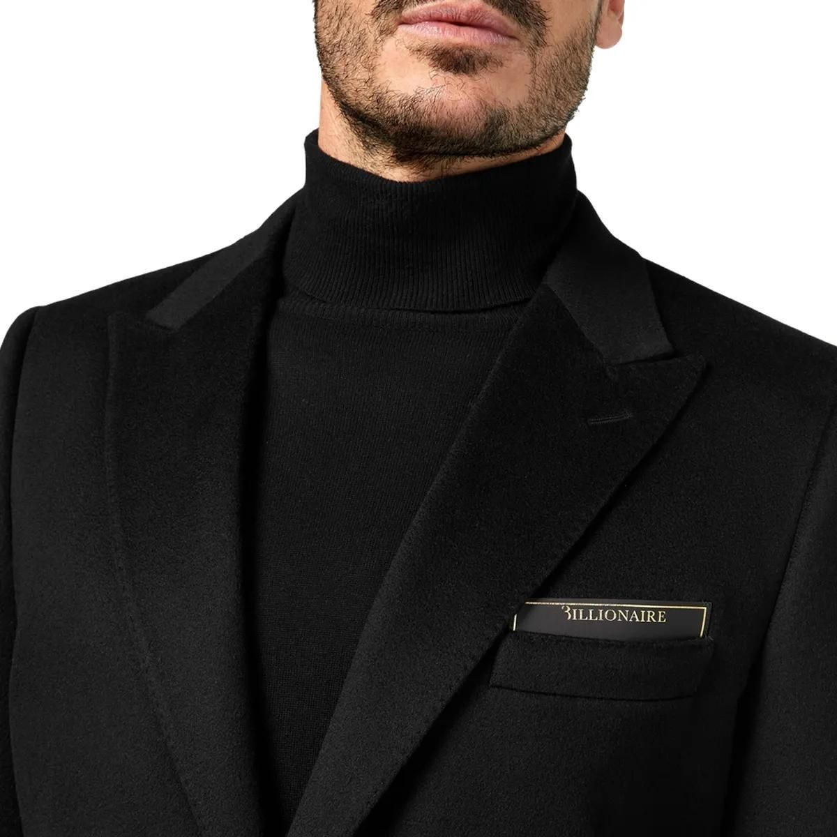 Klassischer Kaschmir-Mantel mit spitzem Revers