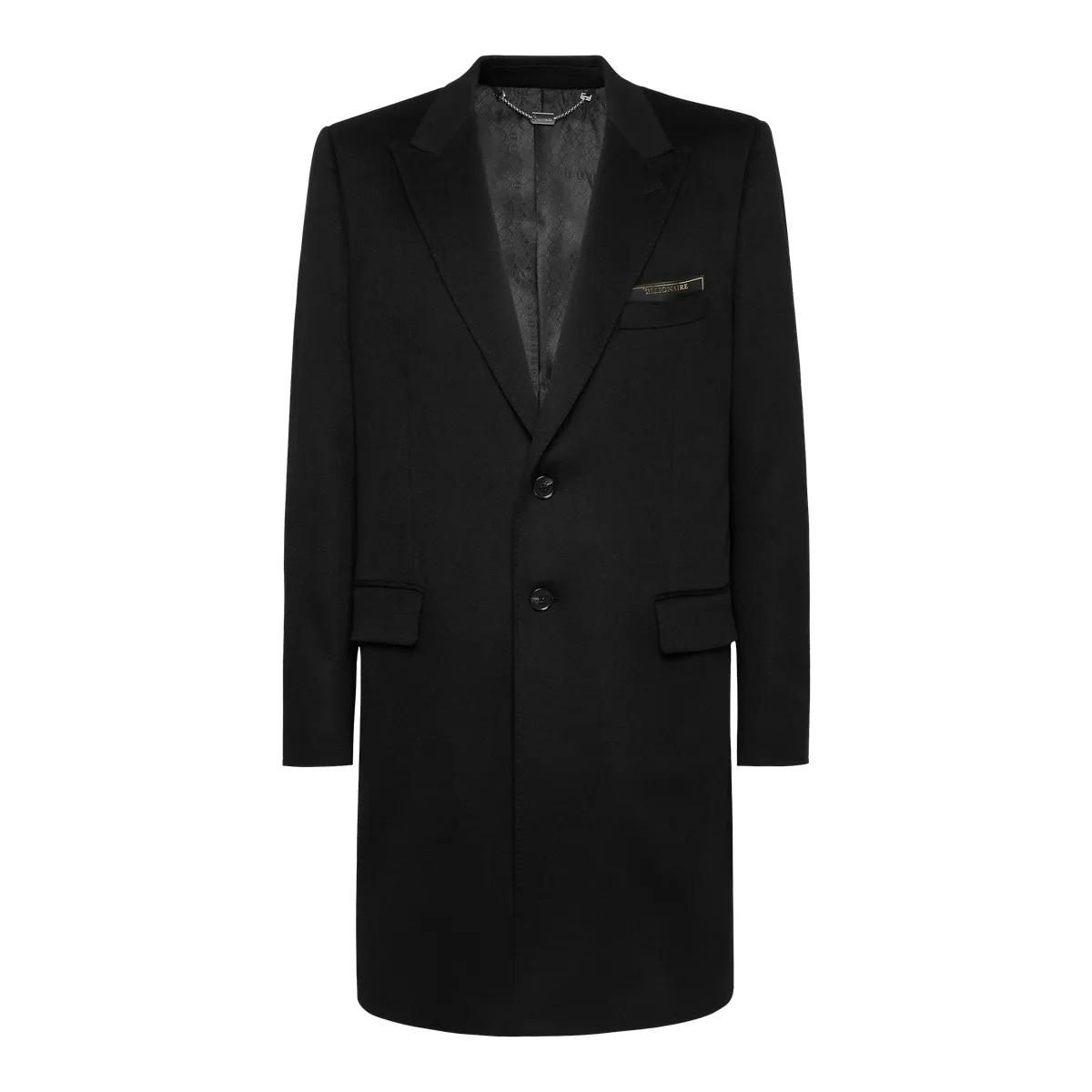 Klassischer Kaschmir-Mantel mit spitzem Revers