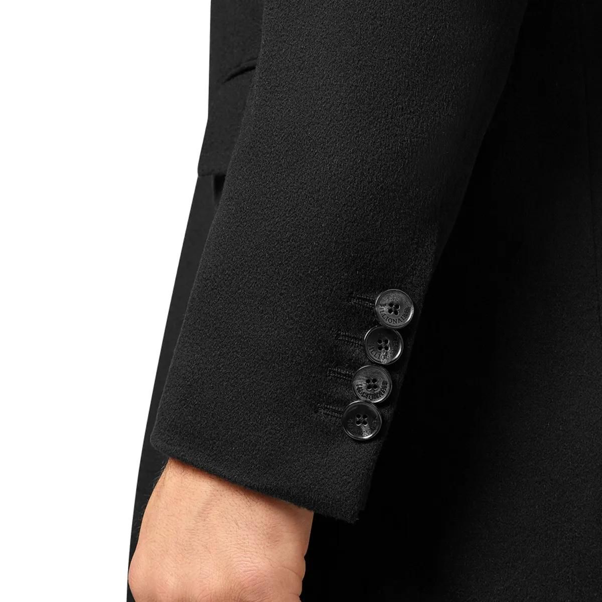 Klassischer Kaschmir-Mantel mit spitzem Revers