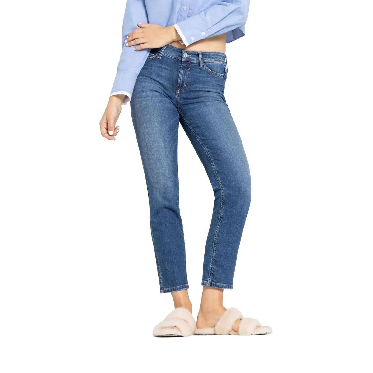 Verkürzte Denim Jeans