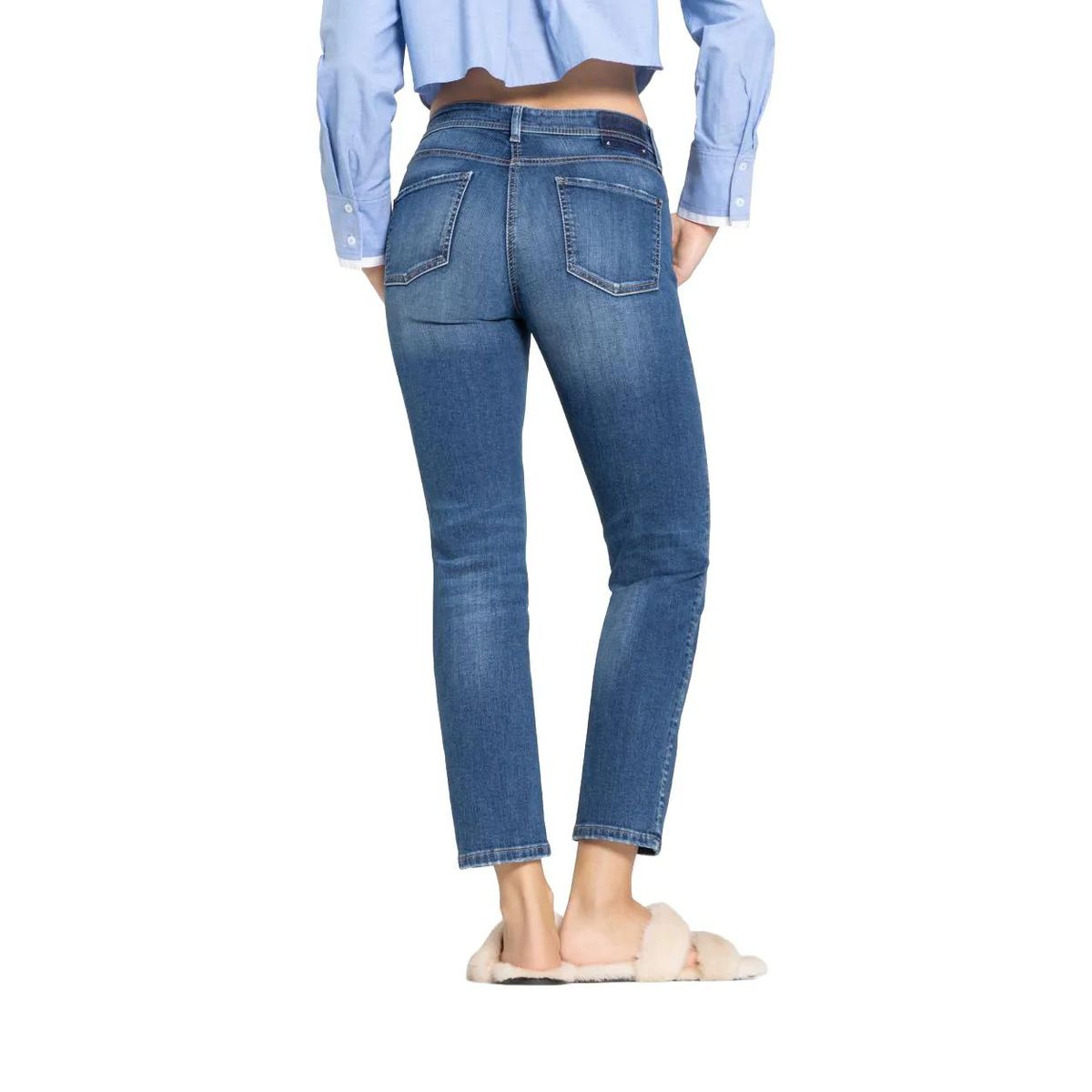 Verkürzte Denim Jeans